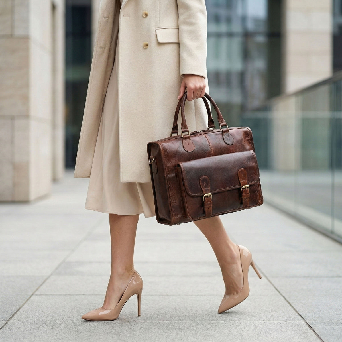 Liora Leather Diaper Bag