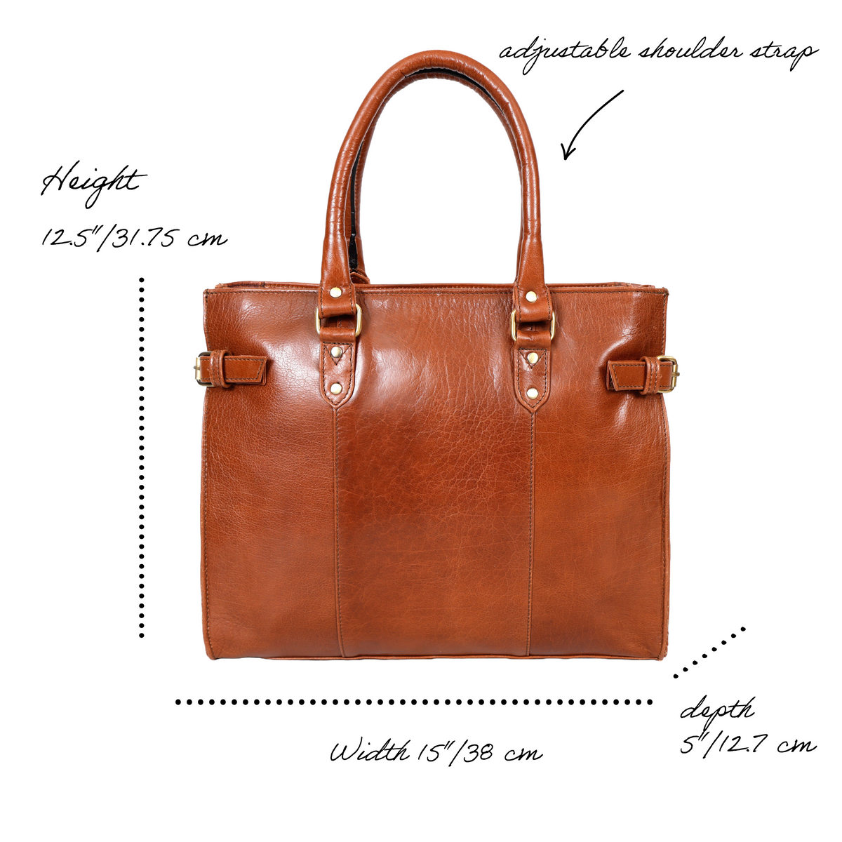 Heritage Leather Tote – Large Work Bag for Women