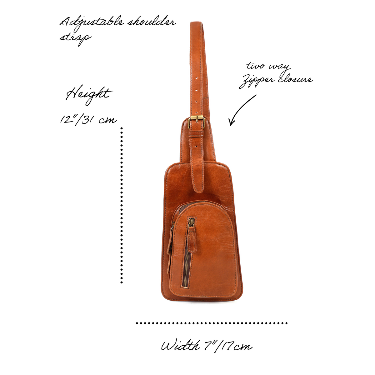 Mira Leather Crossbody Sling Bag