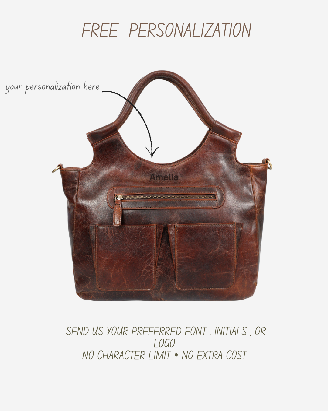 Sienna Leather Laptop Work Bag