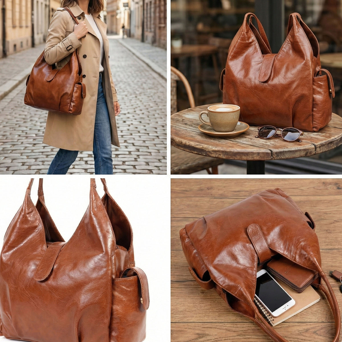 Belmont Leather Hobo Bag