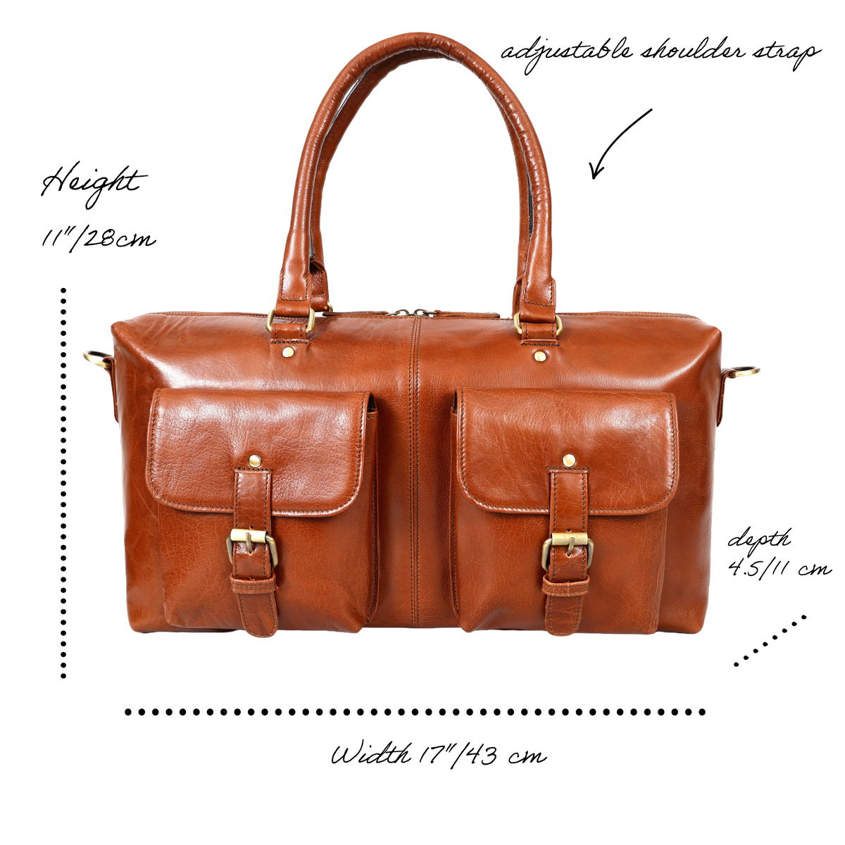 THE Evanna brown large leather tote